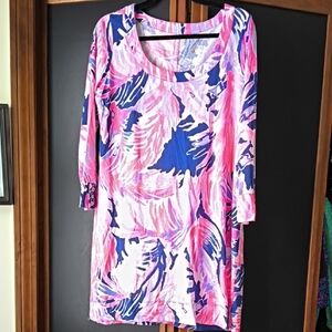 Lilly Pulitzer Merritt tee shirt dress in True Blue Paradise Point